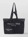 Balenciaga Mesh Overlay Tote Bag With Shoulder Strap