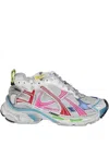 Balenciaga Mesh Panelled Runner Sneakers In White