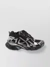 Balenciaga Mesh Runner Sneakers Embossed Size In Black