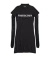 BALENCIAGA MESH-SLEEVE T-SHIRT DRESS
