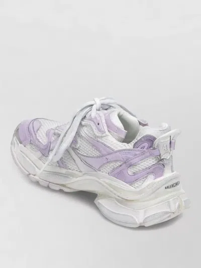Balenciaga Mesh Sneaker Multi Texture Design Rubber Sole In White