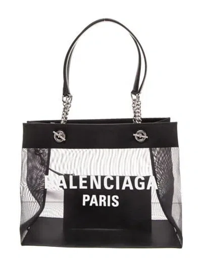 Pre-owned Balenciaga Mesh Tote In Black