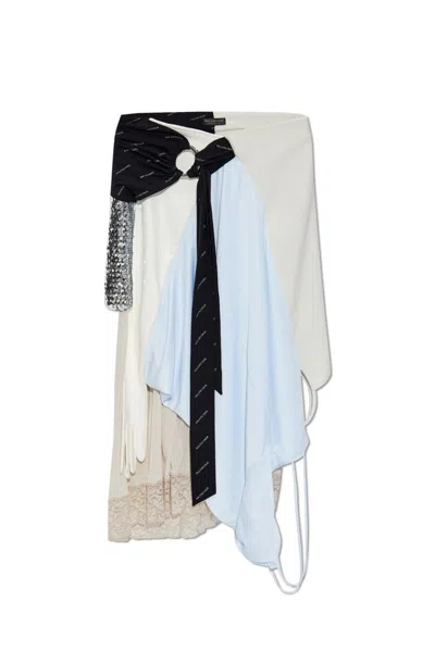 Balenciaga Women's Messy Patched Skirt In Multicolored