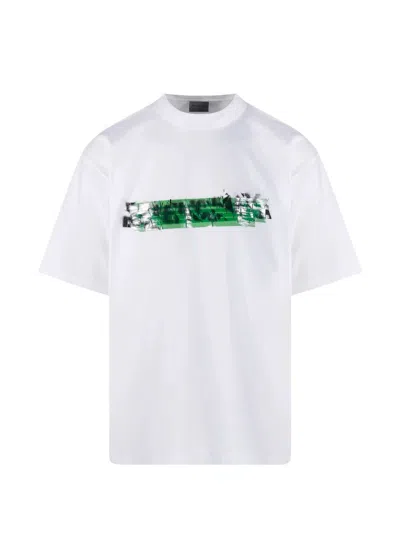 Balenciaga Messy Spray Medium Fit T-shirt In White