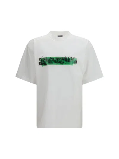 Balenciaga Messy Spray T-shirt In Cotton In White