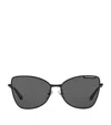Balenciaga Grey Rectangular Ladies Sunglasses Bb0096s 001 51 In Black
