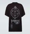 Balenciaga Metal Bb Stencil Oversized Vintage T-shirt In Black
