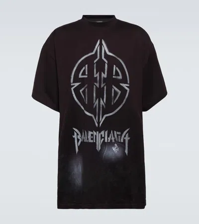 BALENCIAGA METAL BB COTTON JERSEY T-SHIRT