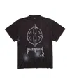 Balenciaga Metal Bb Stencil Oversized Vintage T-shirt In Black