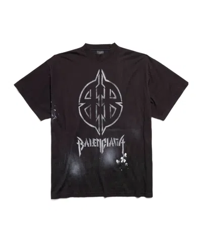 BALENCIAGA BALENCIAGA BB LOGO PRINTED LARGE FIT T-SHIRT