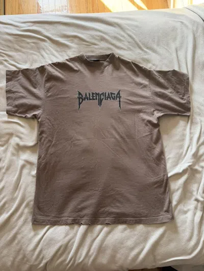 Pre-owned Balenciaga Metal Logo Shirt Size 1 In Brown