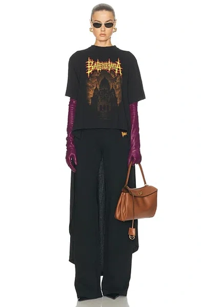 Balenciaga Metal Merch Jersey T-shirt In Brown