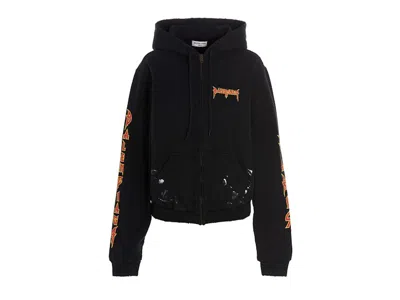 Pre-owned Balenciaga Metal Vintage Oversized Hoodiein Black