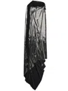 Balenciaga Draped Back Midi Dress With Metallic Effect