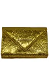 Balenciaga Metallic Gold Leather Mini Papier Trifold Wallet (authentic Pre-  Owned)