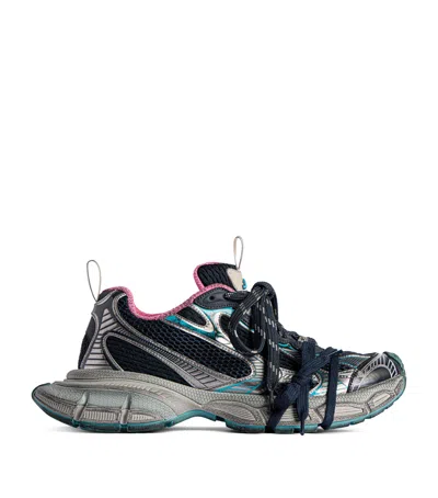 Balenciaga Metallic Mesh 3xl Sneakers In Black