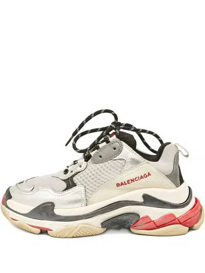 Pre-owned Balenciaga Metallic Mesh Sneakers