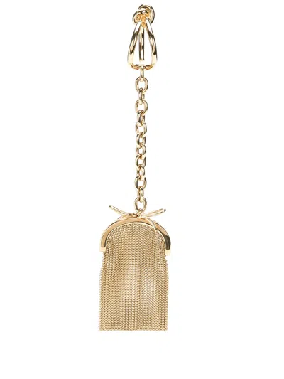 Balenciaga Metallic Purse Bracelet In Gold