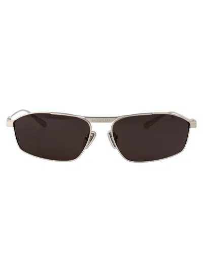 Balenciaga Metallic Silver Sunglasses