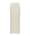 Balenciaga Metallic-threading Maxi Skirt In White
