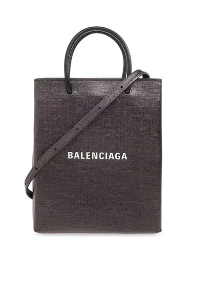 Balenciaga Metallized Large Tote Bag In Black