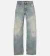 Balenciaga Mid-rise Bootcut Jeans In Blue