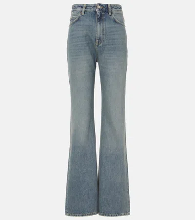Balenciaga Mid-rise Flared Jeans In Blue