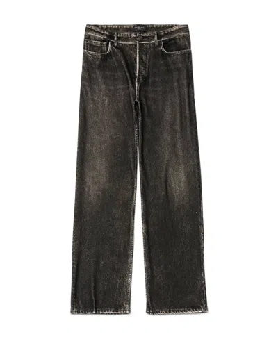 Balenciaga Halbhohe Wide-leg-jeans In Black