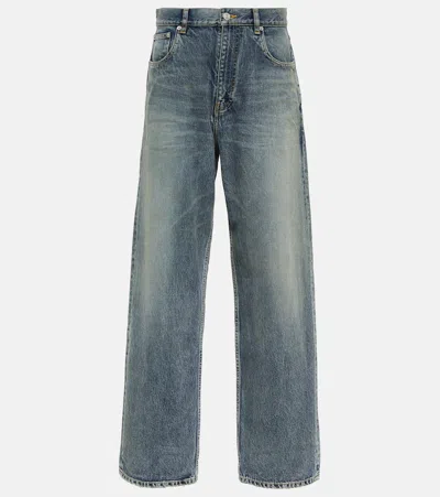 Balenciaga High-rise Straight Jeans In Blue