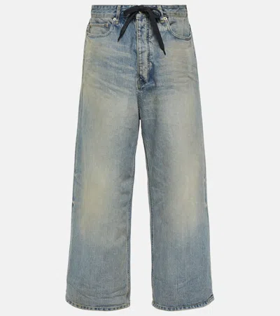 Balenciaga Mid-rise Wide-leg Jeans In Blue