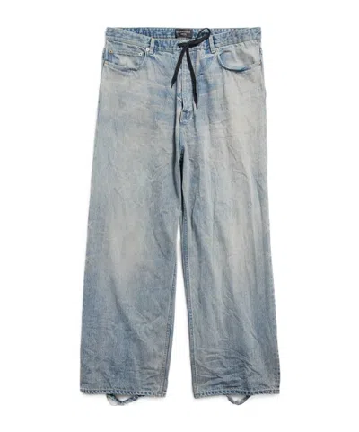 Balenciaga Mid-rise Wide-leg Jeans In Blue
