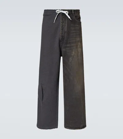 Balenciaga Mid-rise Wide-leg Jeans In Dirty Bath Water