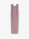Balenciaga Gathered-shoulder High-neck Midi Sack Dress In Pink