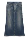 Balenciaga Knee-length Skirt With Pockets And Belt Loops In Blue