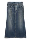 Balenciaga Knee-length Skirt With Pockets And Belt Loops In Blue