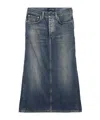 Balenciaga Knee-length Skirt With Pockets And Belt Loops In Blue