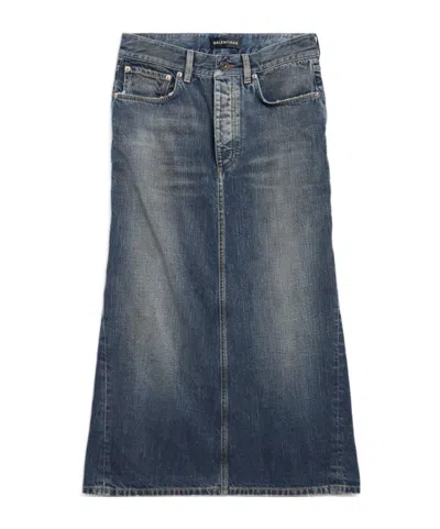 BALENCIAGA BALENCIAGA DENIM MIDI SKIRT