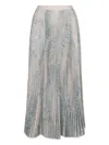 Balenciaga Tan Multicolor Mid-length Skirt With Elastic Waist