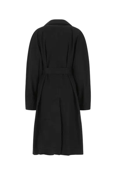 Balenciaga Midnight Blue Cotton Overcoat In 0100