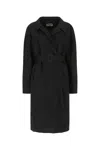 Balenciaga Midnight Blue Cotton Overcoat