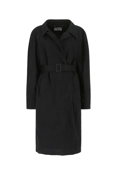 BALENCIAGA MIDNIGHT BLUE COTTON OVERCOAT