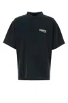 Balenciaga Logo-embroidered Polo Shirt In Black