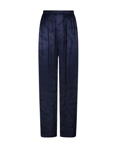 Balenciaga Midnight Blue Silk Pyjama Pant