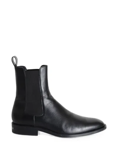 Pre-owned Balenciaga Midnight Chelsea Leather Boots In Black