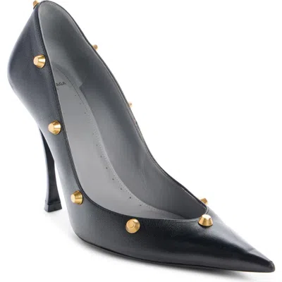 Balenciaga Midnight City Leather Pump In Black
