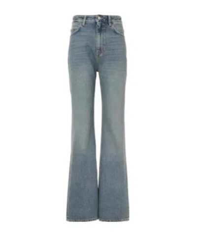 Balenciaga Mid-rise Flared Jeans In Blue
