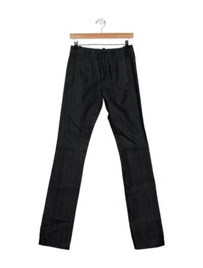 Pre-owned Balenciaga Mid-rise Straight Leg Jeans In Blue
