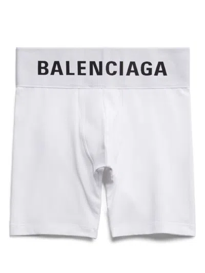 Balenciaga Logo Waistband Boxers In 9000 -white