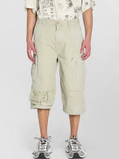 Balenciaga Military Cargo Pants Mid Rise Cotton In Green