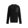Balenciaga Ribbed Knit Military Sweater